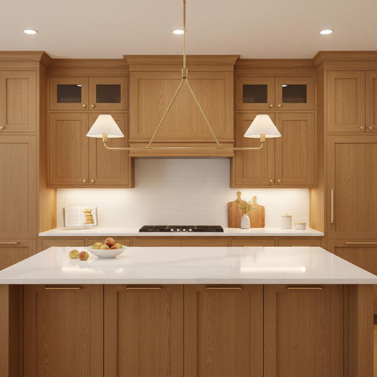 Vector Brass Fabric Chandelier Dimmable Compatible