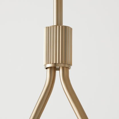 Vector Brass Fabric Chandelier Dimmable Compatible