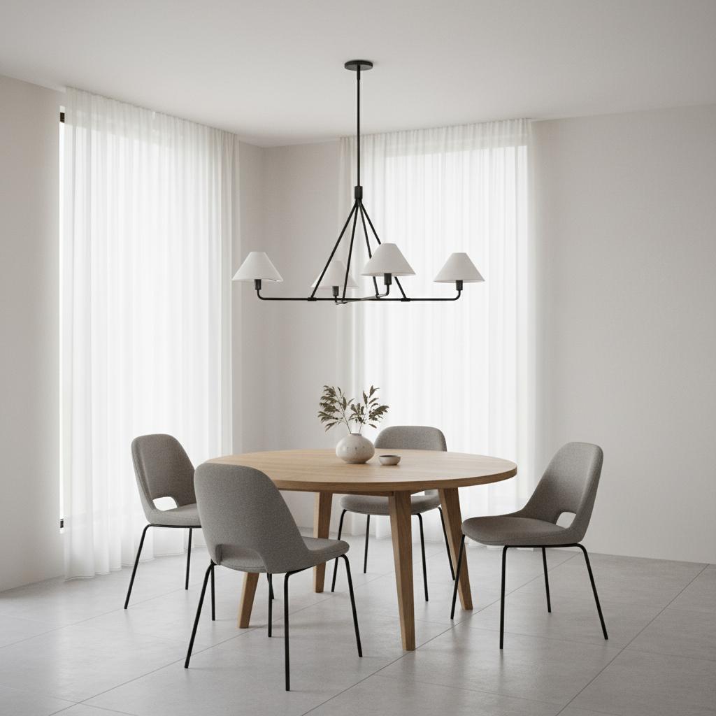 
Vector Brass Fabric Chandelier Dimmable Compatible