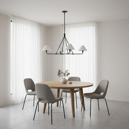 Vector Brass Fabric Chandelier Dimmable Compatible