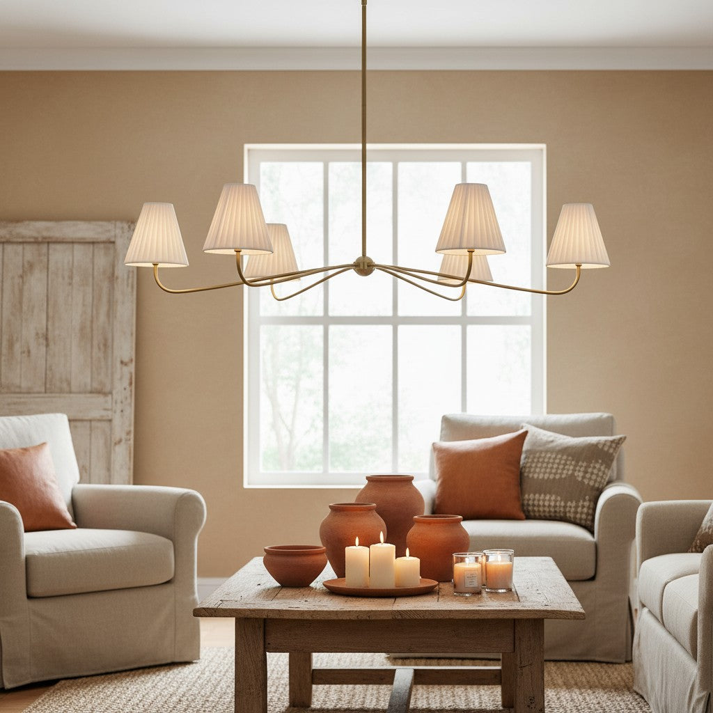 
Fibura Pleated Shade Chandelier for Traditional Dining Rooms