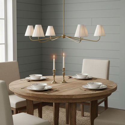 Fibura Pleated Shade Chandelier for Traditional Dining Rooms
