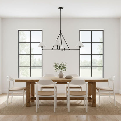 Vector Brass Fabric Chandelier Dimmable Compatible