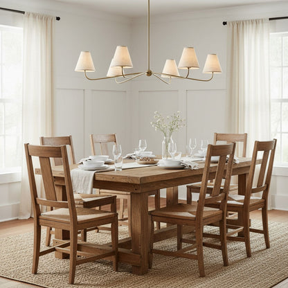 Fibura Pleated Shade Chandelier for Traditional Dining Rooms
