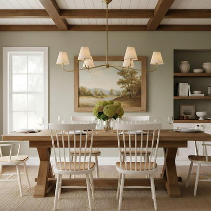 Fibura Pleated Shade Chandelier for Traditional Dining Rooms