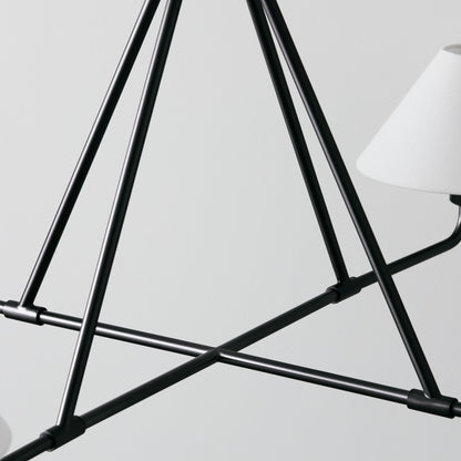 Vector Brass Fabric Chandelier Dimmable Compatible