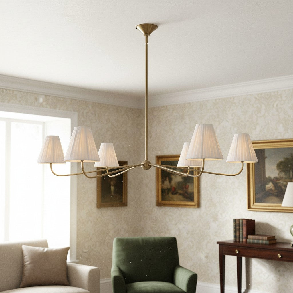 
Fibura Pleated Shade Chandelier for Traditional Dining Rooms