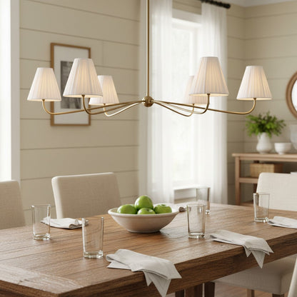Fibura Pleated Shade Chandelier for Traditional Dining Rooms