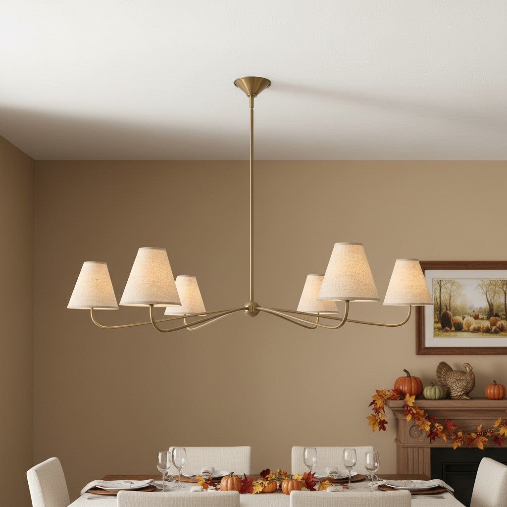 
Fibura Pleated Shade Chandelier for Traditional Dining Rooms