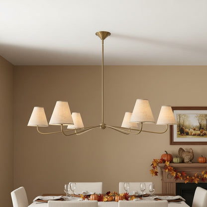 Fibura Pleated Shade Chandelier for Traditional Dining Rooms