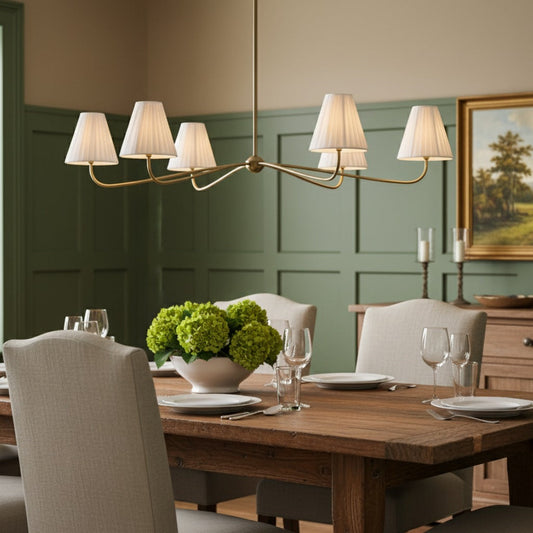 
Fibura Pleated Shade Chandelier for Traditional Dining Rooms