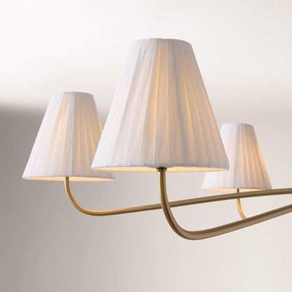 Fibura Pleated Shade Chandelier for Traditional Dining Rooms
