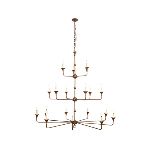 
Wisp Grande Vintage Industrial Bronze Chandelier