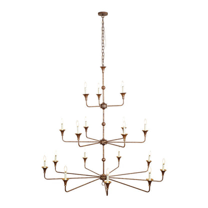 Wisp Grande Vintage Industrial Bronze Chandelier