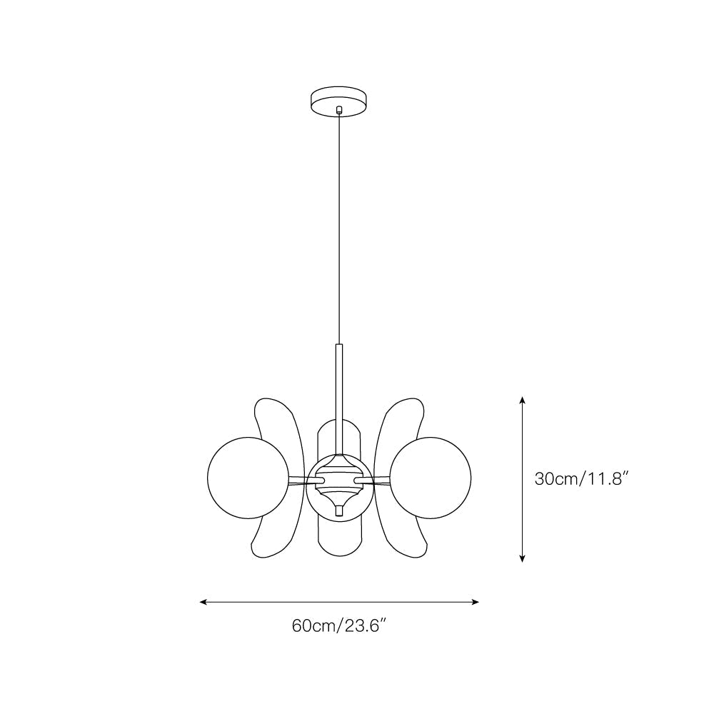 
Prism Sputnik Chandelier Colored Acrylic Glass Iron Chrome