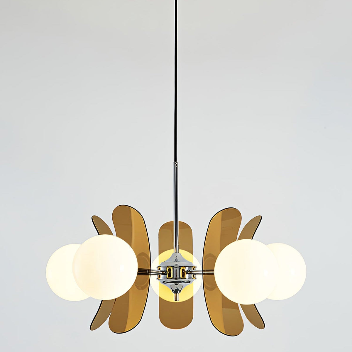 
Prism Sputnik Chandelier Colored Acrylic Glass Iron Chrome