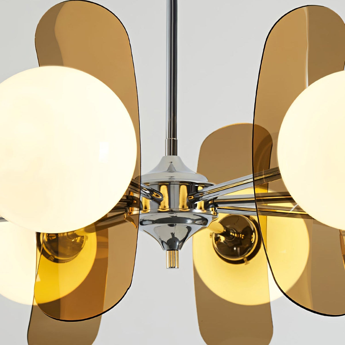 
Prism Sputnik Chandelier Colored Acrylic Glass Iron Chrome