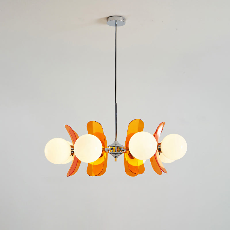 
Prism Sputnik Chandelier Colored Acrylic Glass Iron Chrome