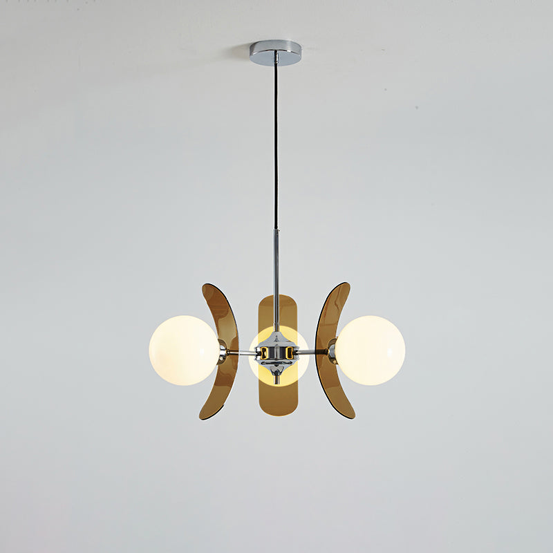 
Prism Sputnik Chandelier Colored Acrylic Glass Iron Chrome
