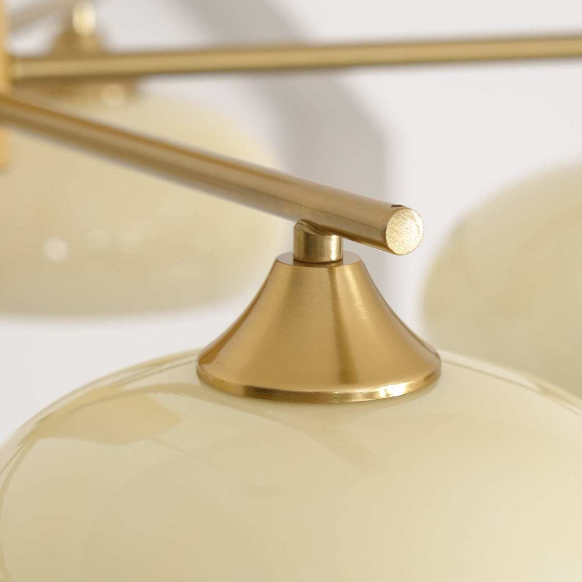 
Nova Persimmon Metal and Glass Chandelier with Brass Arms