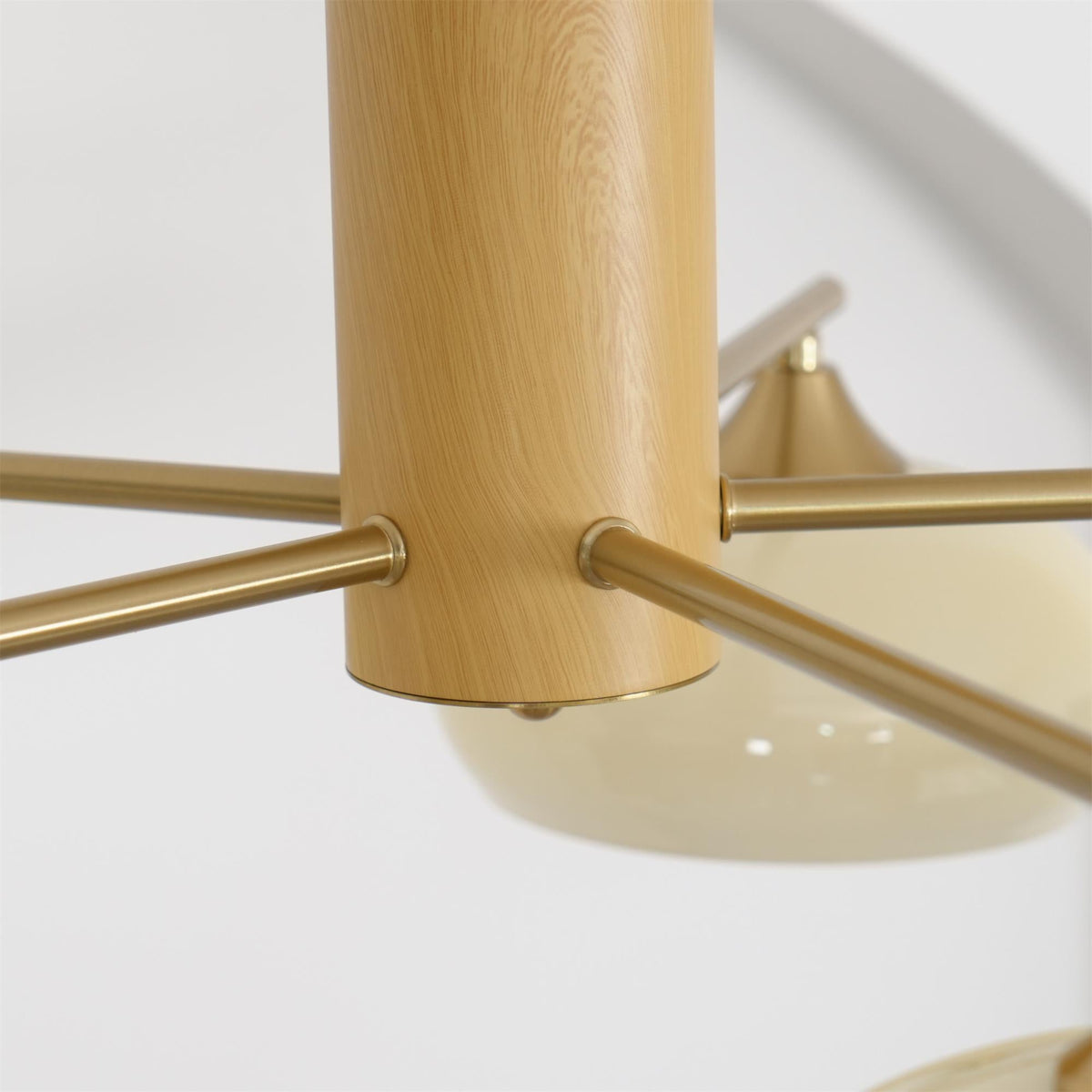 
Nova Persimmon Metal and Glass Chandelier with Brass Arms