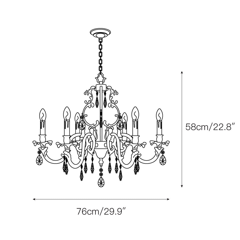 
Olrinila Postmodern Brass Chandelier with Crystal Detail