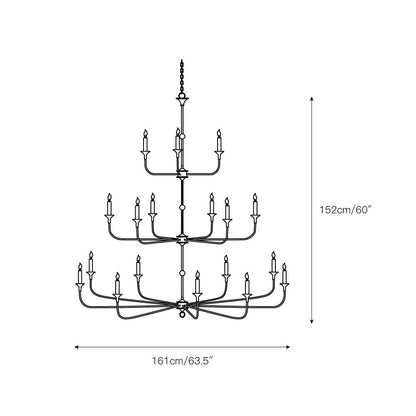 Wisp Grande Vintage Industrial Bronze Chandelier