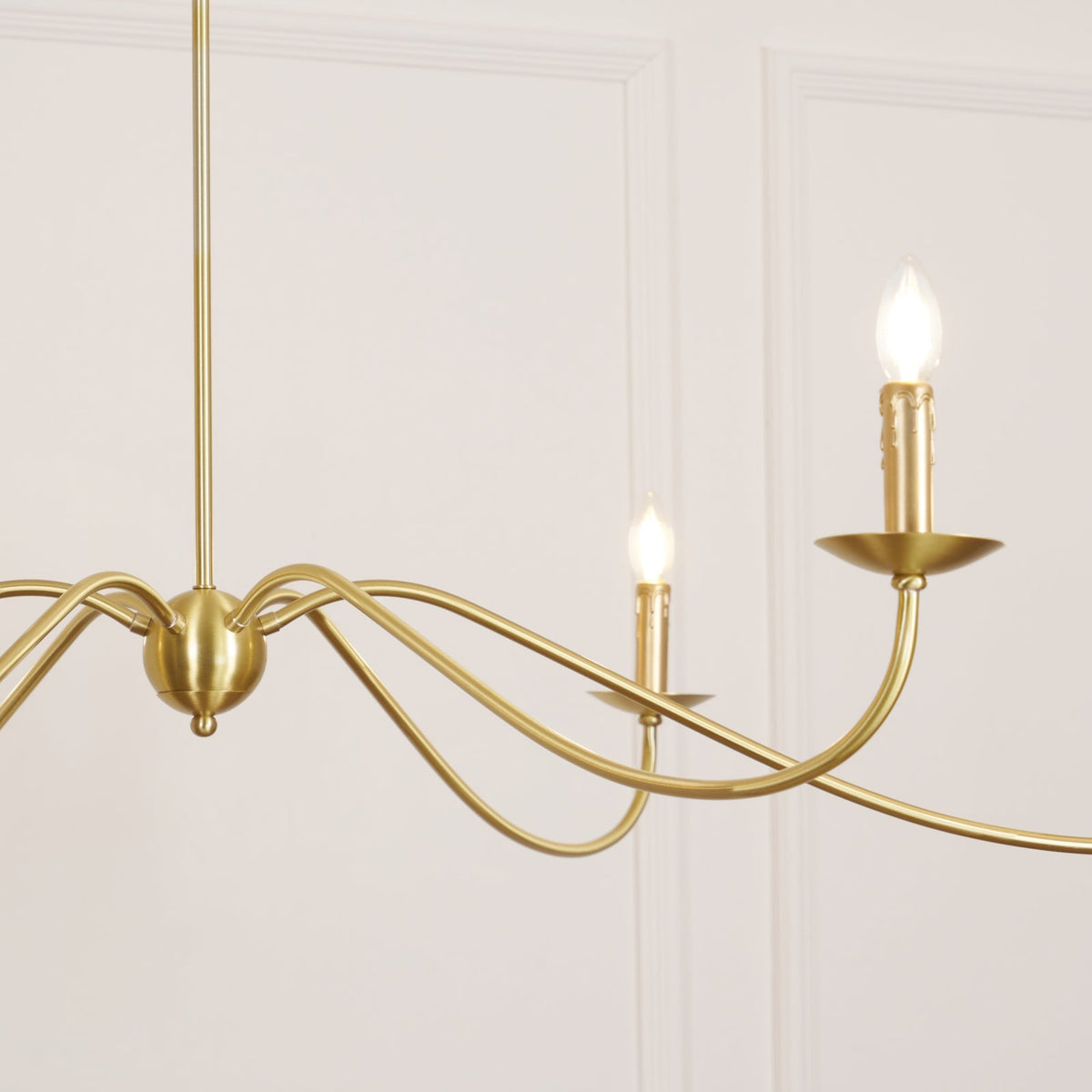 
Varese 6-Light Brass Candle Chandelier for Grand Rooms