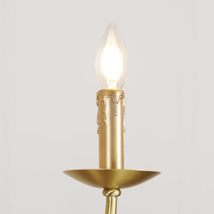 Varese 6-Light Brass Candle Chandelier for Grand Rooms