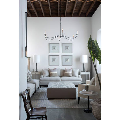 Varese 6-Light Brass Candle Chandelier for Grand Rooms