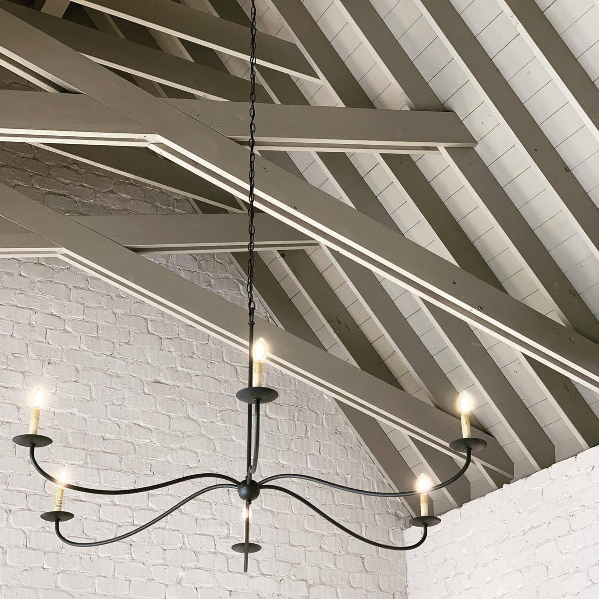 
Varese 6-Light Brass Candle Chandelier for Grand Rooms