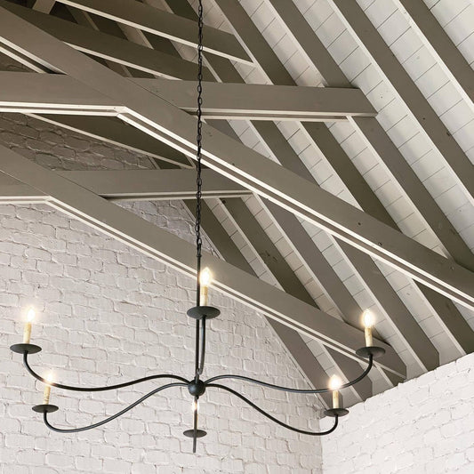 
Varese 6-Light Brass Candle Chandelier for Grand Rooms