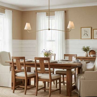 Fibura Pleated Shade Chandelier for Traditional Dining Rooms