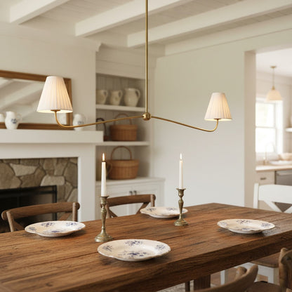 Fibura Pleated Shade Chandelier for Traditional Dining Rooms