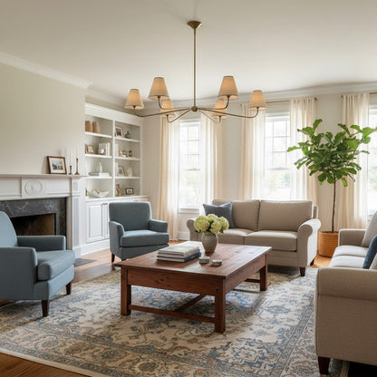 Fibura Pleated Shade Chandelier for Traditional Dining Rooms