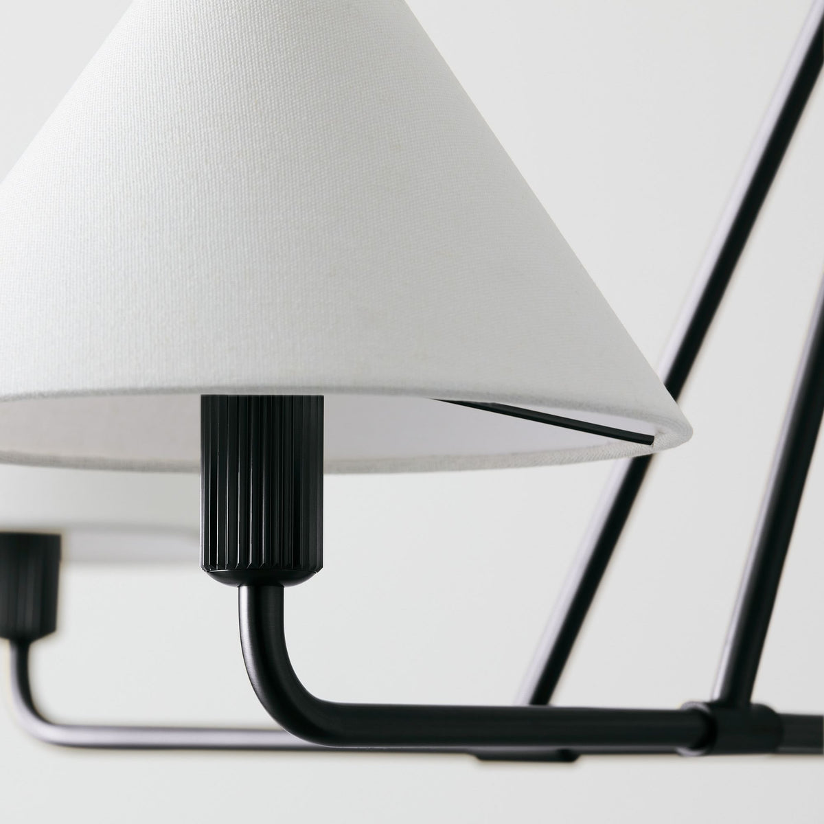 
Vector Brass Fabric Chandelier Dimmable Compatible