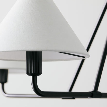 Vector Brass Fabric Chandelier Dimmable Compatible