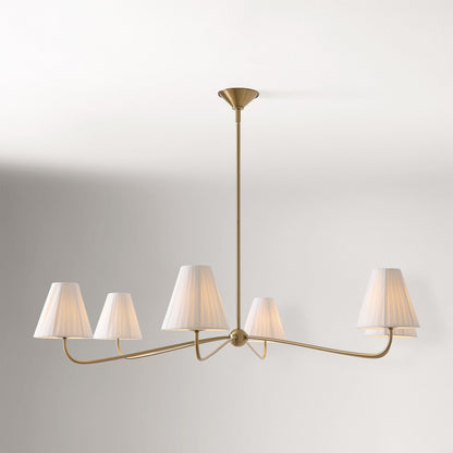 Fibura Pleated Shade Chandelier for Traditional Dining Rooms