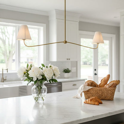 Fibura Pleated Shade Chandelier for Traditional Dining Rooms