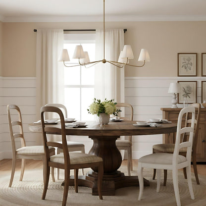Fibura Pleated Shade Chandelier for Traditional Dining Rooms