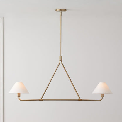 Vector Brass Fabric Chandelier Dimmable Compatible
