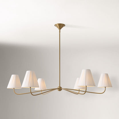 Fibura Pleated Shade Chandelier for Traditional Dining Rooms